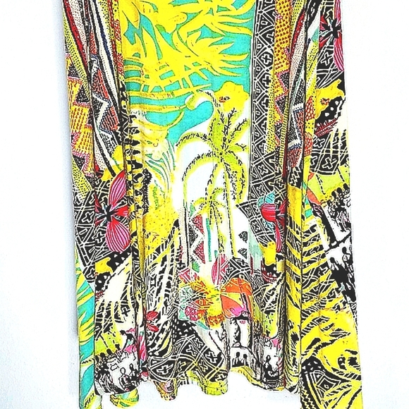 Sharon Young Skirt maxi stretch palm tree floral tropical print Beach Resortwear - Picture 6 of 9